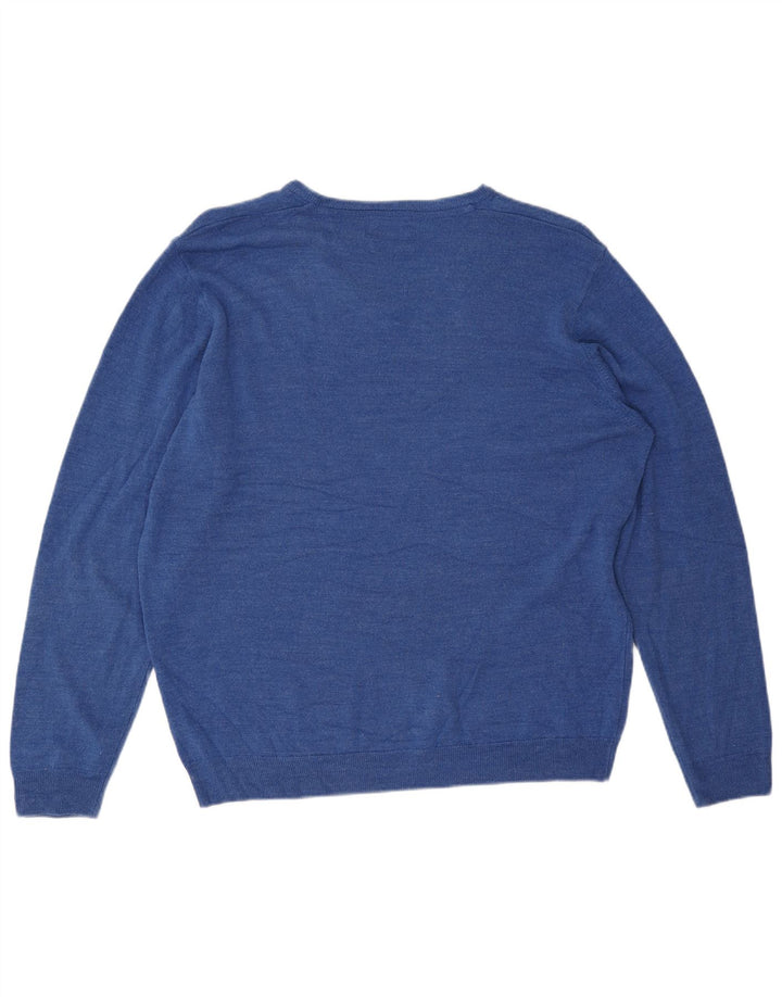 Maglione da uomo con scollo a V Marks & Spencer 2XL acrilico blu