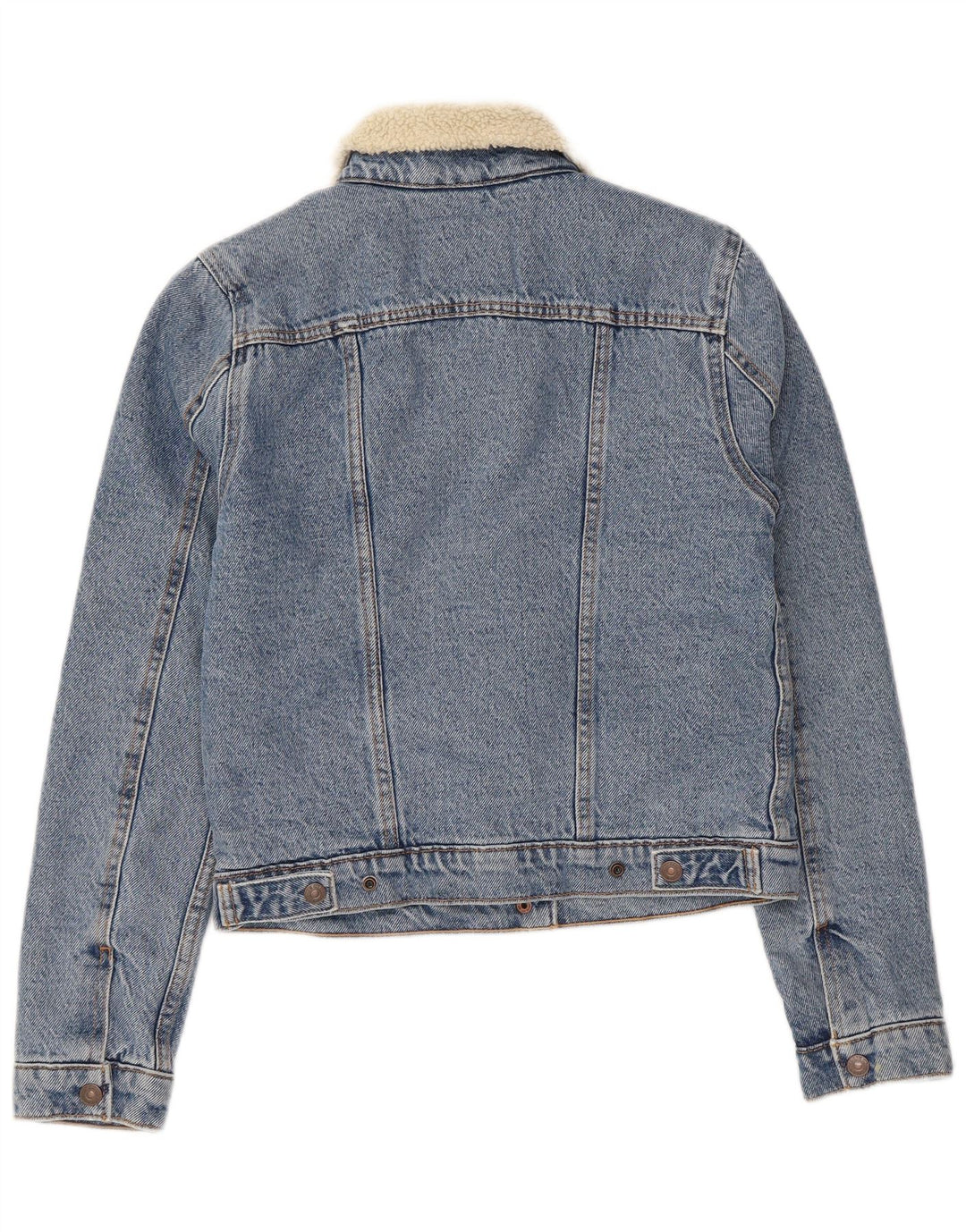 Giacca Levi's da donna in denim sherpa UK 6 XS blu cotone
