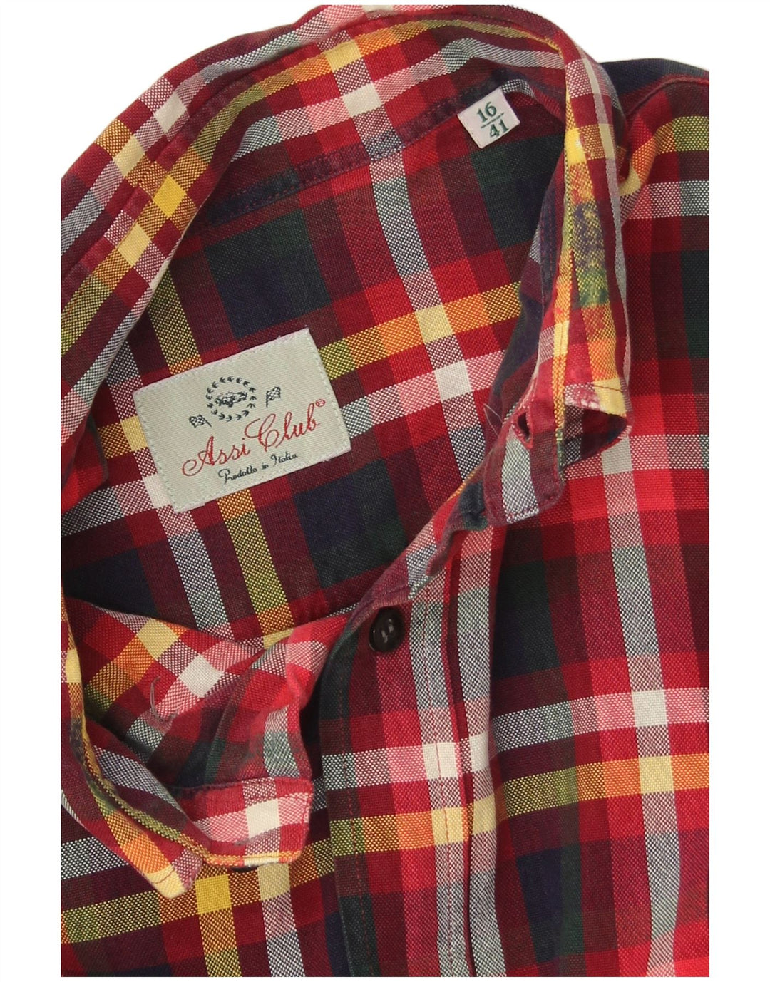 Camicia vintage da uomo in flanella taglia 16 41 grande quadretto rosso