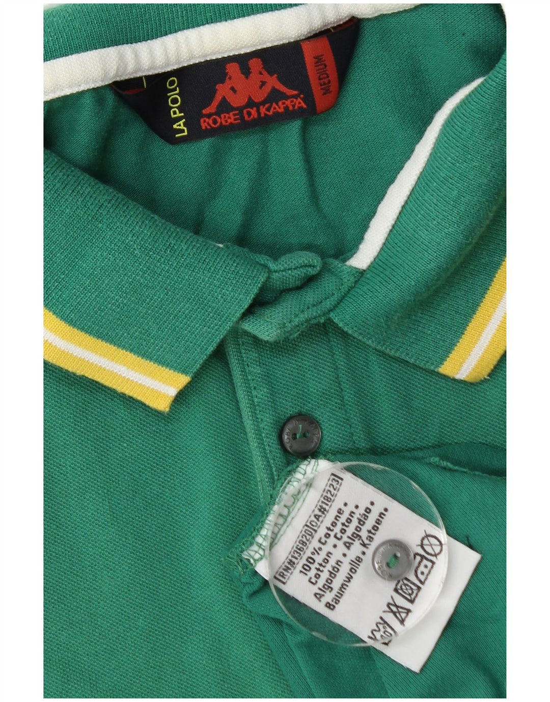 Polo Kappa Uomo Verde Medio In Cotone