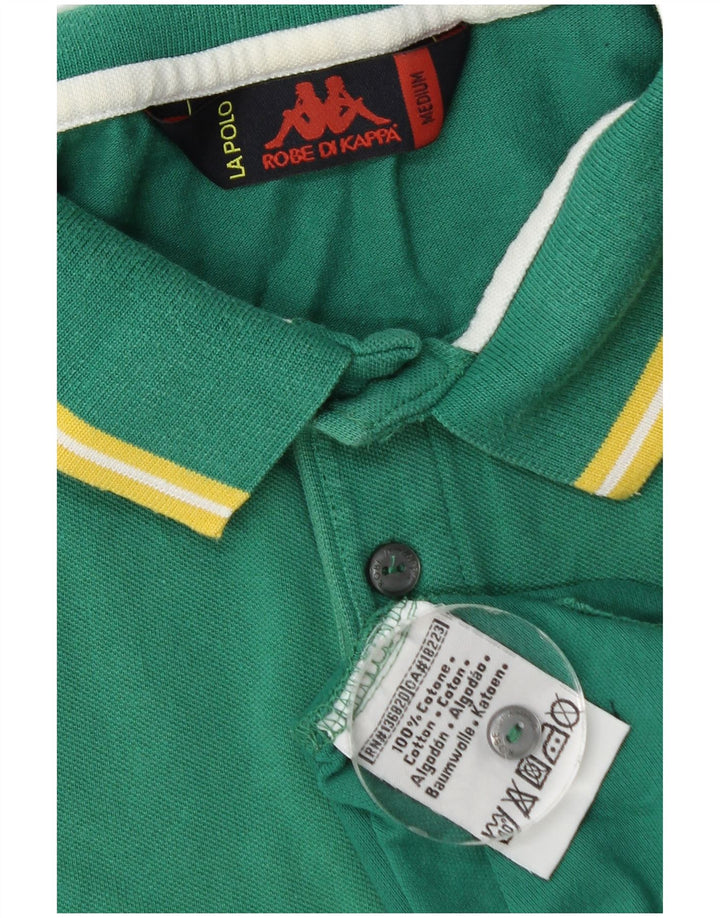 Polo Kappa Uomo Verde Medio In Cotone