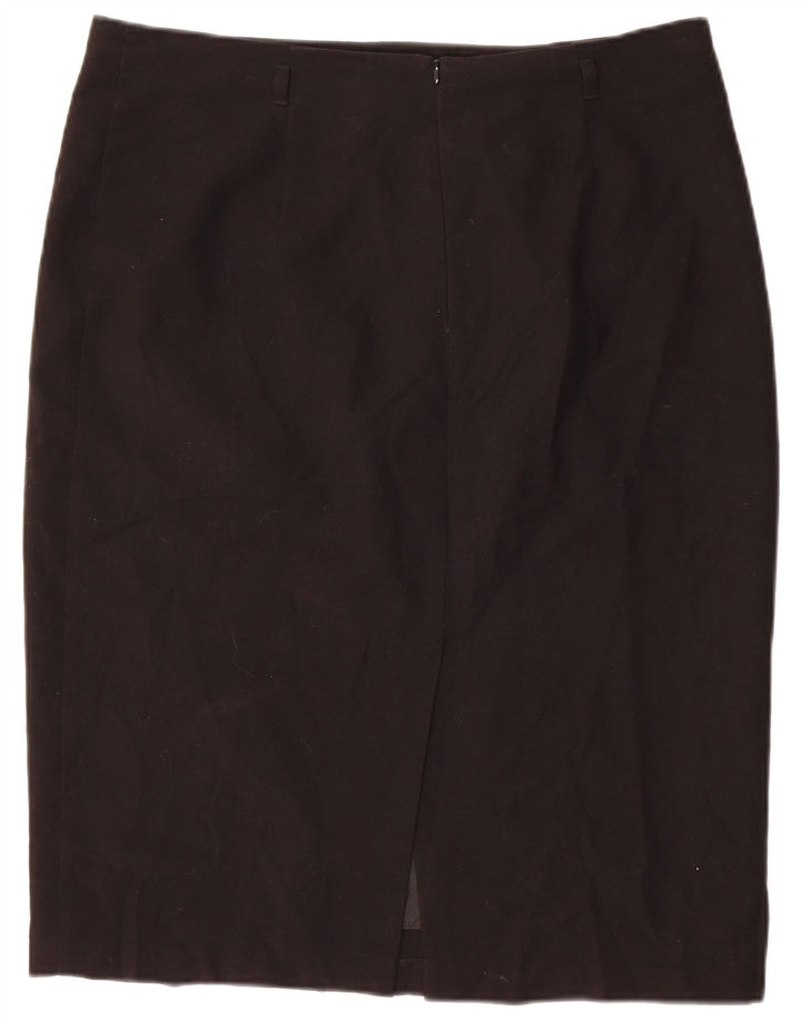 Gonna a tubino da donna Marks & Spencer UK 16 grande W34 poliestere nero