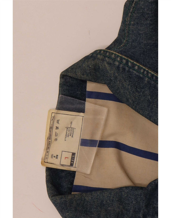 Cappotto in denim da uomo Vitamina UK 40 grande cotone blu