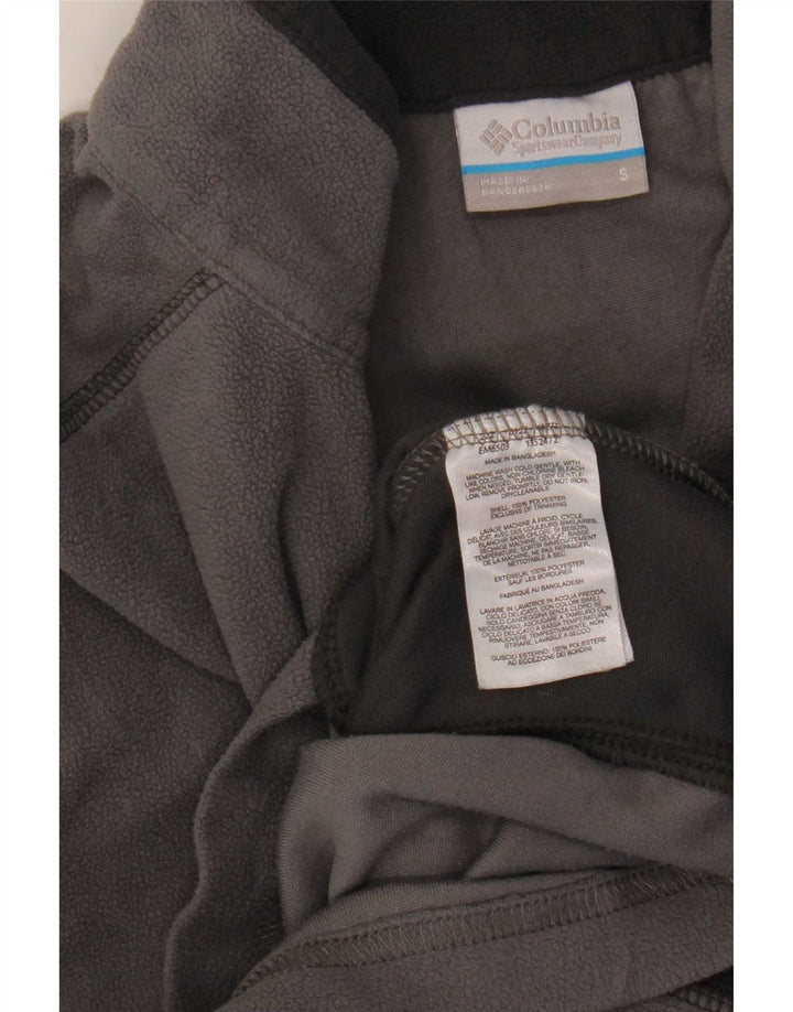 Maglione in pile da uomo Columbia con zip e collo piccolo in poliestere color block grigio