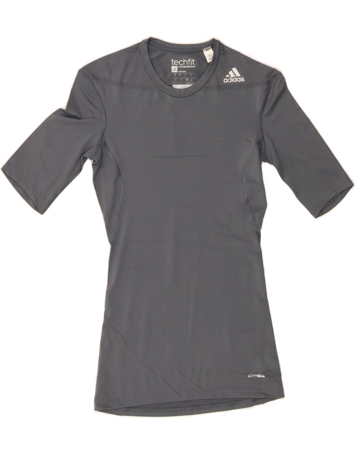ADIDAS Womens Climalite T-Shirt Top UK 8 Small Grey Polyester Vintage Adidas and Second-Hand Adidas from Messina Hembry 
