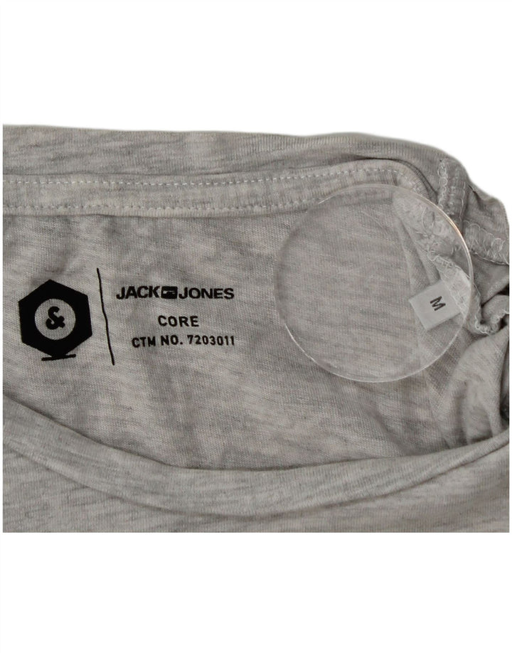 T-shirt grafica da uomo Jack & Jones Top in cotone grigio medio