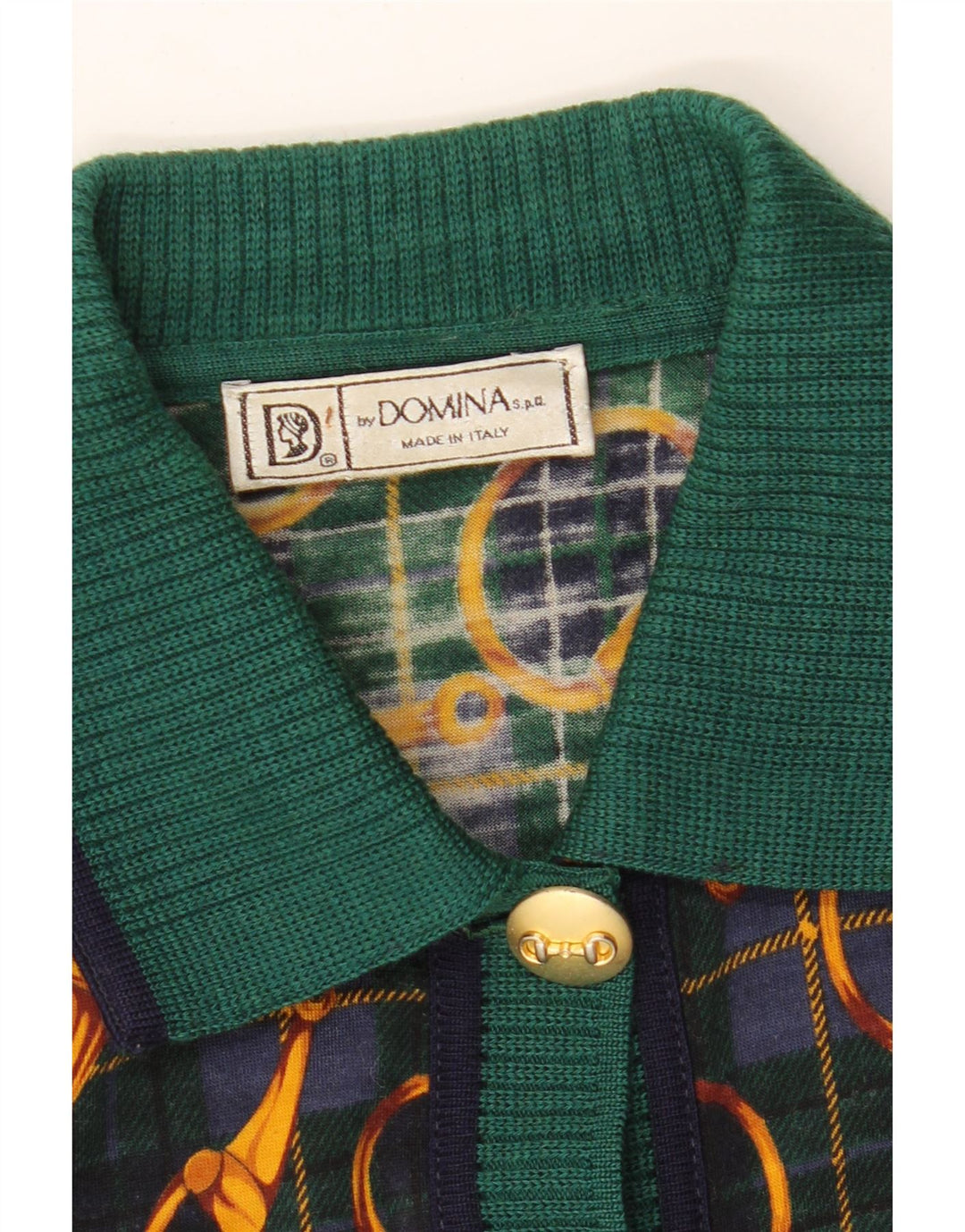 Maglione cardigan da donna con motivo astratto DOMINA UK 20 2XL Verde