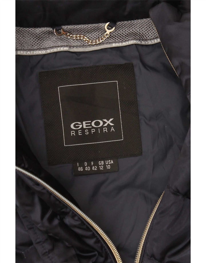 Cappotto imbottito Geox Respira da donna UK 12 medio blu navy
