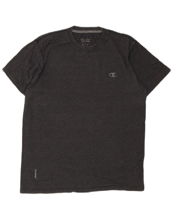 T-shirt da uomo Champion Top in cotone grigio medio