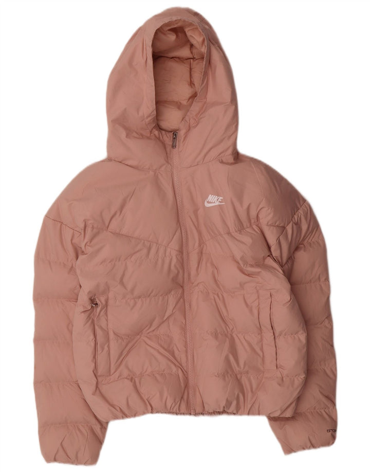 Giacca imbottita oversize con cappuccio Nike Storm-Fit da donna UK 6 XS poliestere rosa