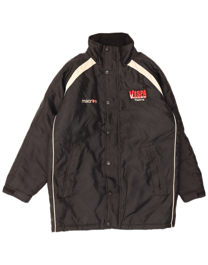 Cappotto da uomo con grafica a vento Macron UK 36 Small Black Colourblock