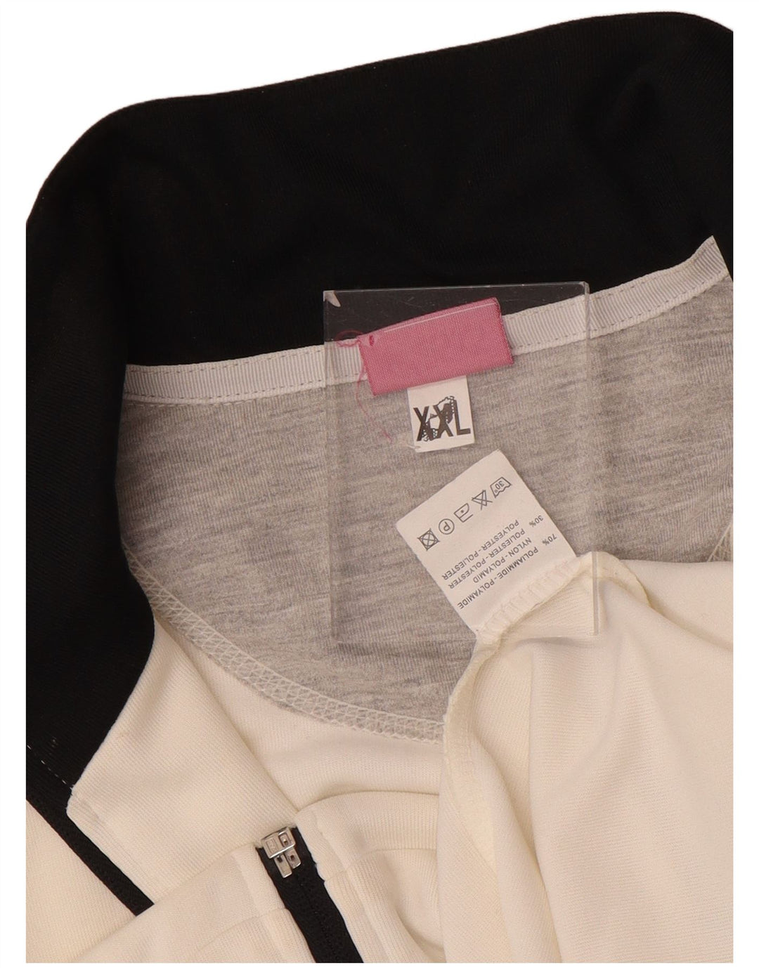 Giacca da tuta da donna Asics UK 20 2XL Nylon color block bianco
