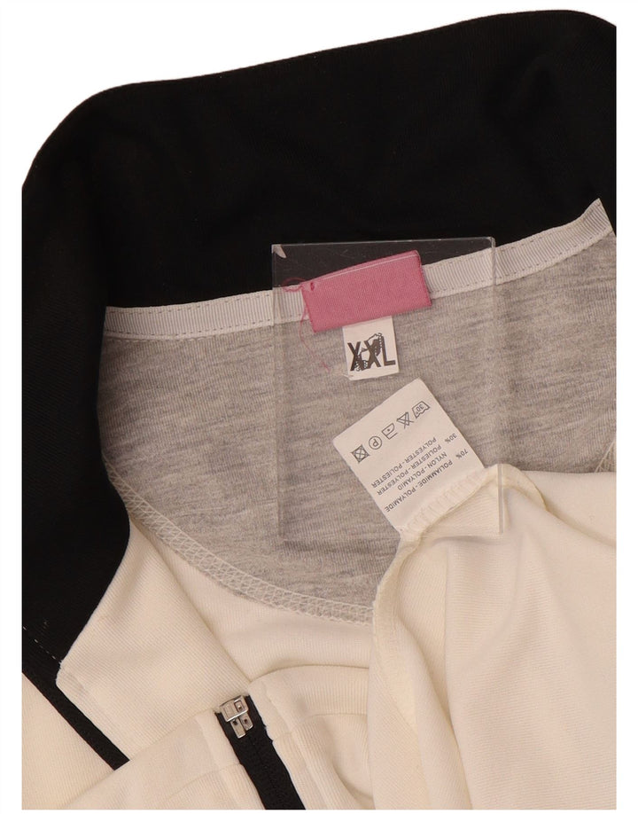 Giacca da tuta da donna Asics UK 20 2XL Nylon color block bianco