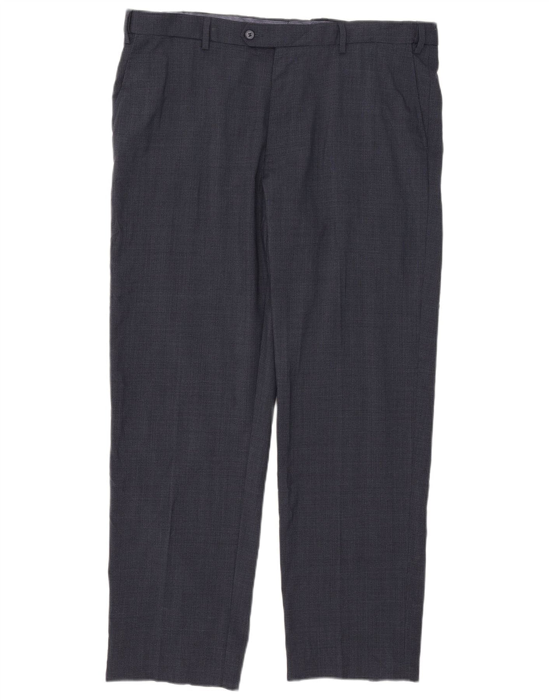 Pantaloni da abito regolari dritti Marks & Spencer da uomo W40 L31 Blu Navy