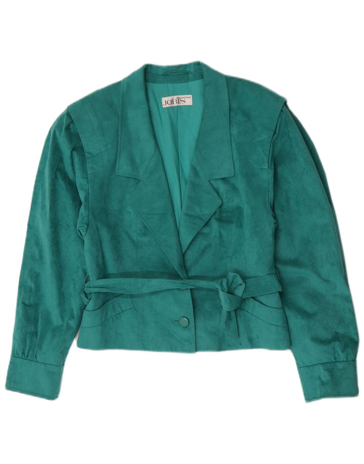 Giacca blazer a 2 bottoni da donna Jobis UK 10 piccola verde poliestere