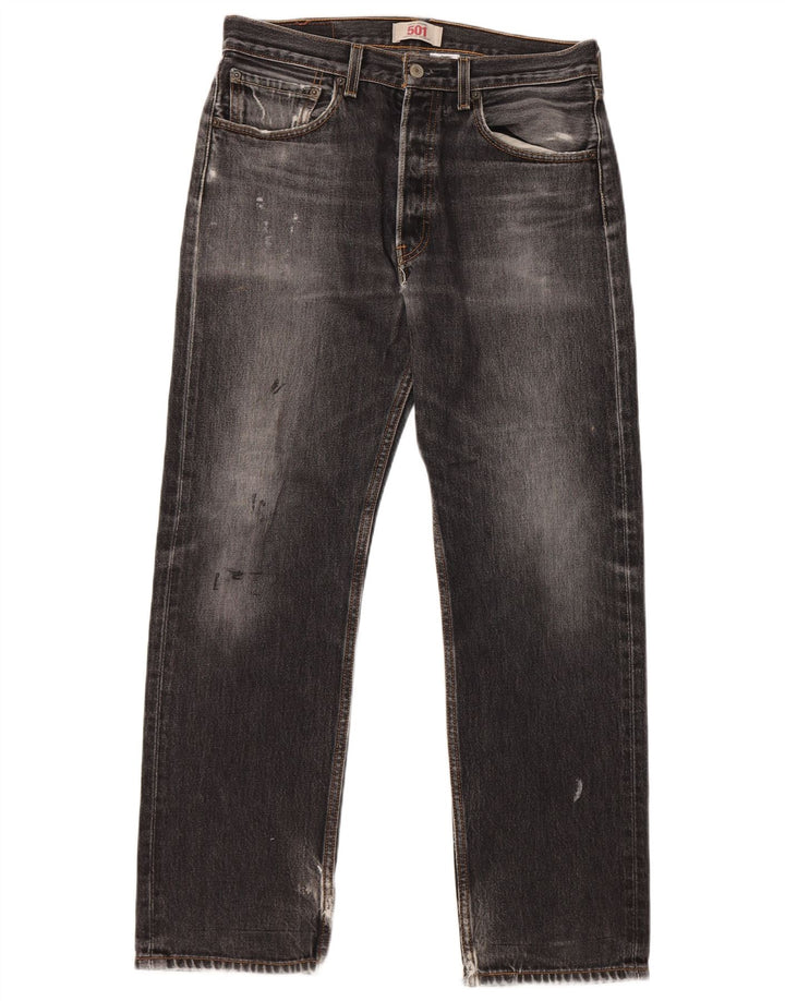 LEVI'S Jeans dritti da uomo 501 W32 L32 cotone nero