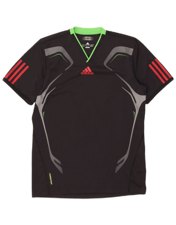 T-shirt Adidas Climacool da uomo Top Small Black Colourblock