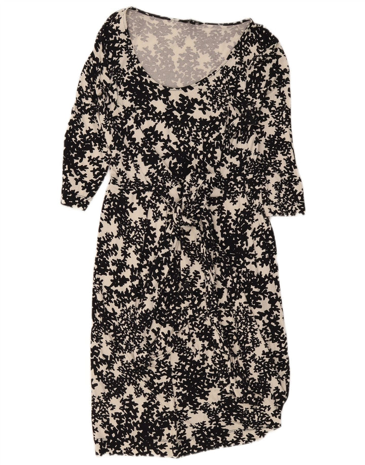 Abito basic da donna con maniche a 3/4 Hobbs UK 10 piccolo viscosa floreale nera