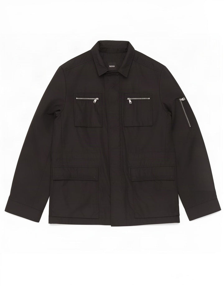 Giacca utility da uomo Hugo Boss EU 52 XL nera poliammide