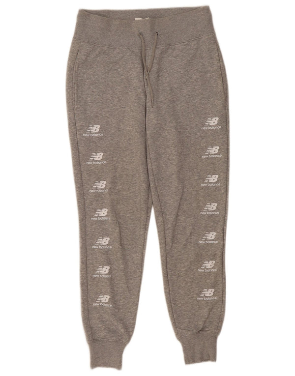 New Balance Pantaloni da tuta da uomo con grafica Joggers piccoli in cotone grigio