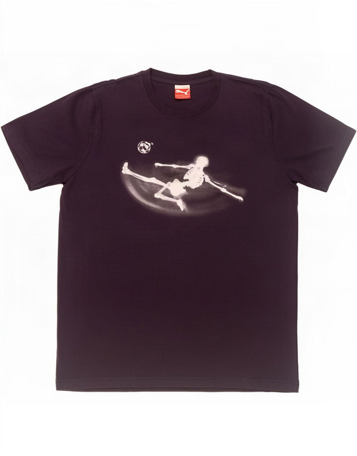T-shirt grafica da uomo Puma Top in cotone blu navy medio