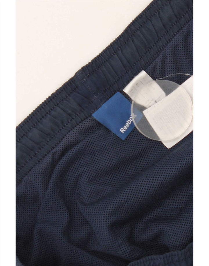 Pantaloncini sportivi Reebok da uomo di grandi dimensioni in poliestere blu navy