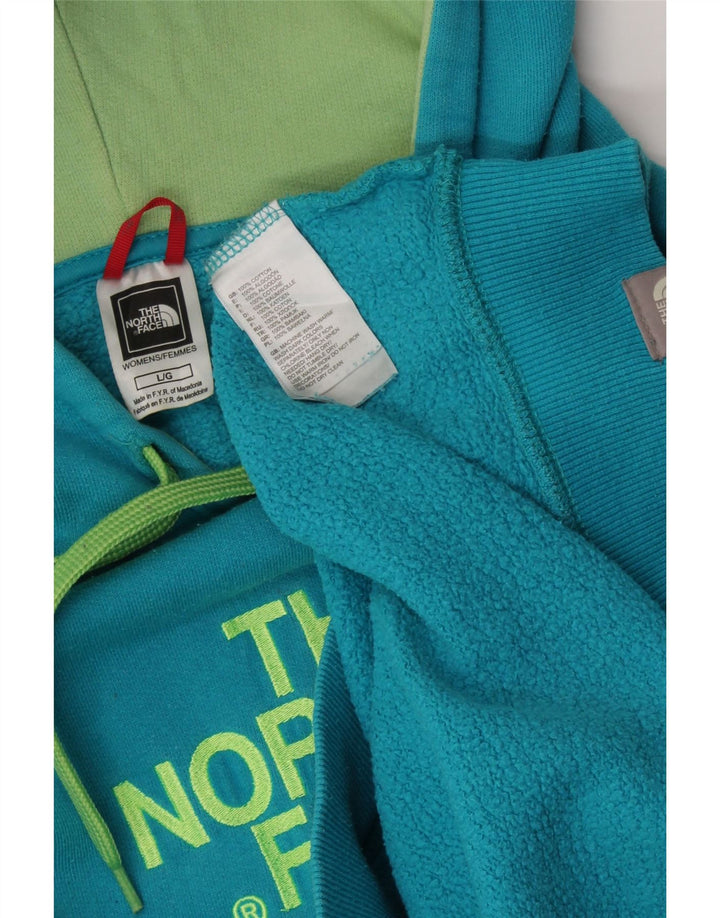 THE NORTH FACE Felpa con cappuccio grafica da donna UK 16 Grande cotone blu