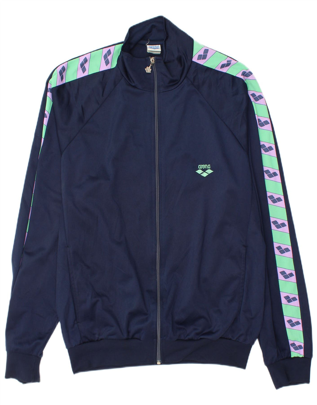 Giacca sportiva da uomo con grafica Arena, grande, color block blu navy