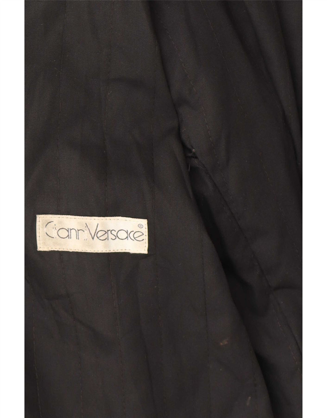 Giacca in pelle da donna Gianni Versace UK 18 XL in pelle nera