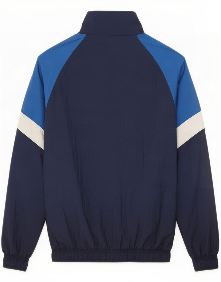 Giacca da ginnastica da uomo Ellesse piccola in poliestere color block blu navy