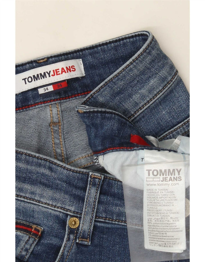 Jeans slim da uomo Tommy Hilfiger W34 L34 cotone blu