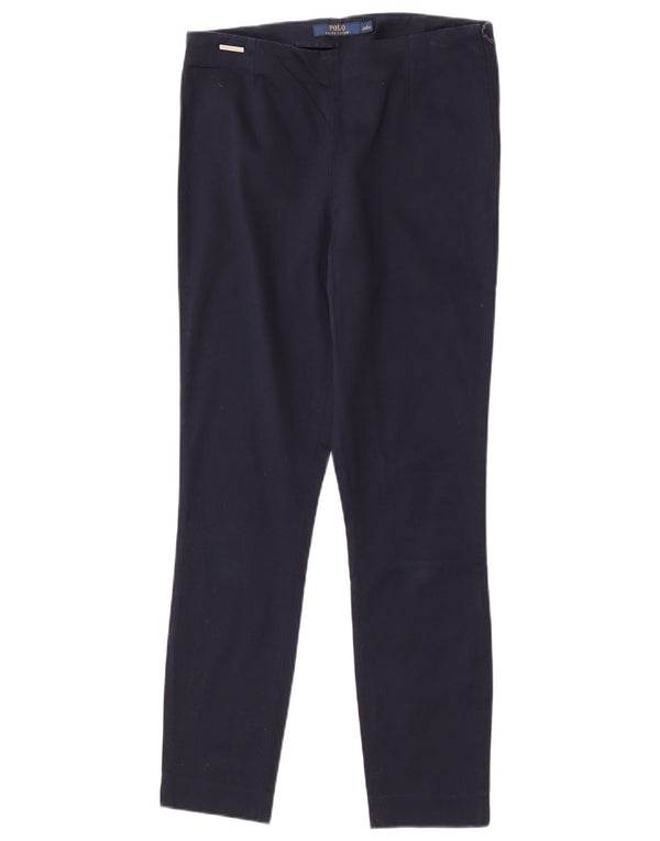 Pantaloni casual slim da donna Polo Ralph Lauren US 6 medi W25 L27 Blu navy