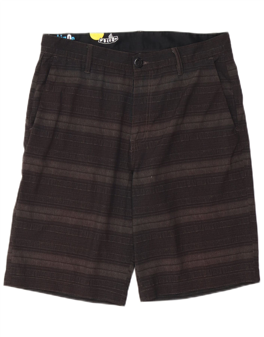 Pantaloncini cargo da uomo VOLCOM W32 poliestere a righe grandi grigie