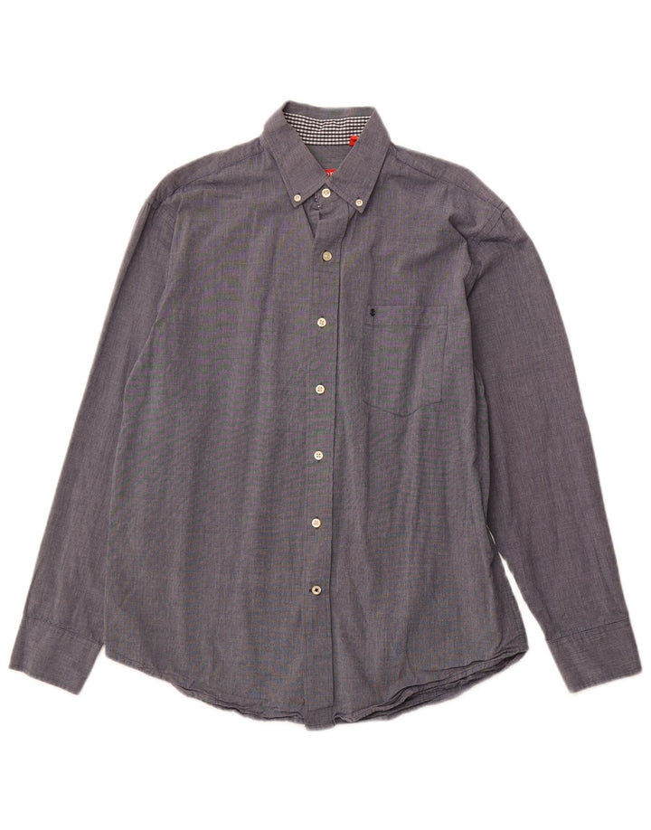 Camicia da uomo IZOD in cotone grigio medio