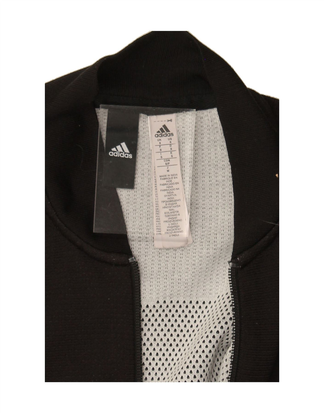 ADIDAS Mens Tracksuit Top Jacket Small Black Polyester Vintage Adidas and Second-Hand Adidas from Messina Hembry 