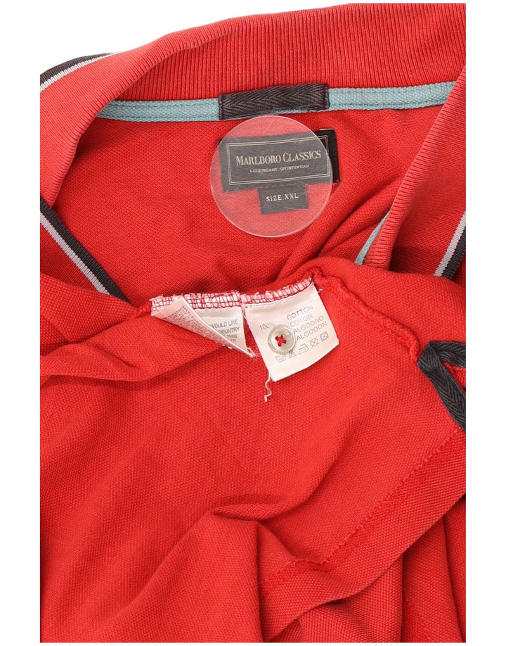 Polo da uomo Marlboro Classics 2XL in cotone rosso