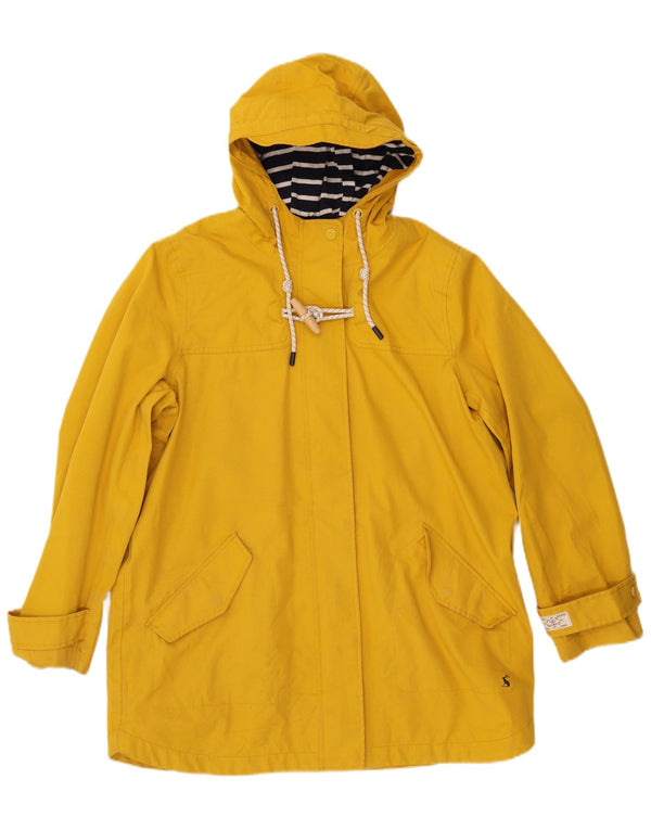 JOULES Impermeabile con cappuccio da donna UK 14 Large Giallo Poliestere
