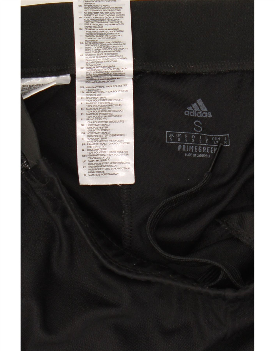 Pantaloni da tuta Adidas da uomo Juventus piccoli in poliestere nero