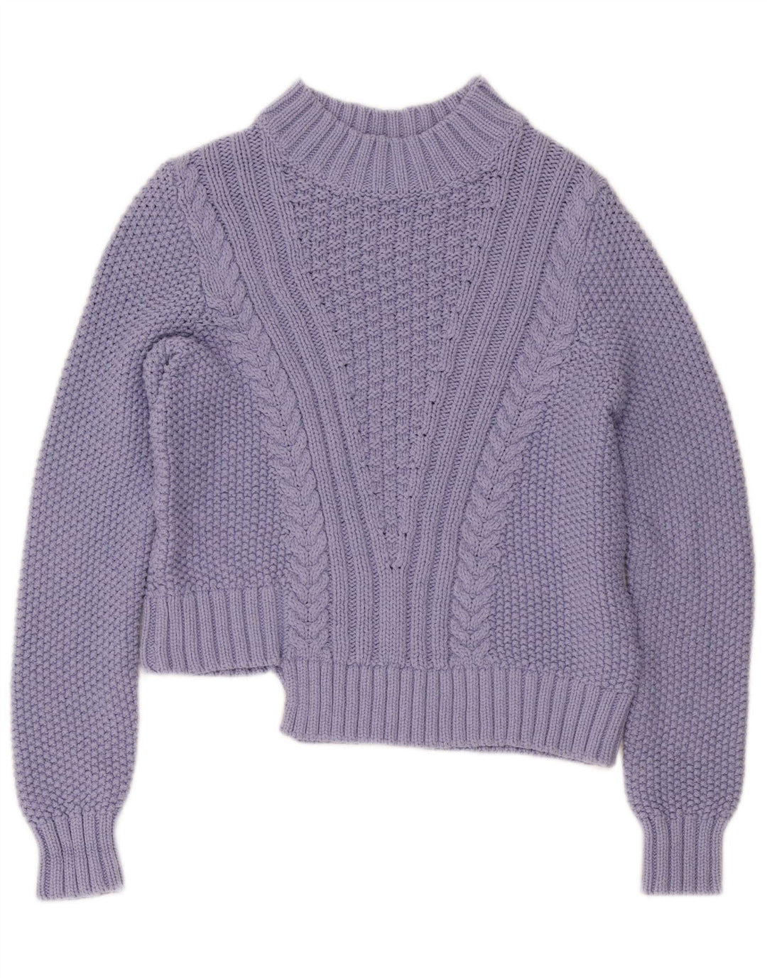 Maglione maglione a collo alto da donna Marks & Spencer UK 10 piccolo viola