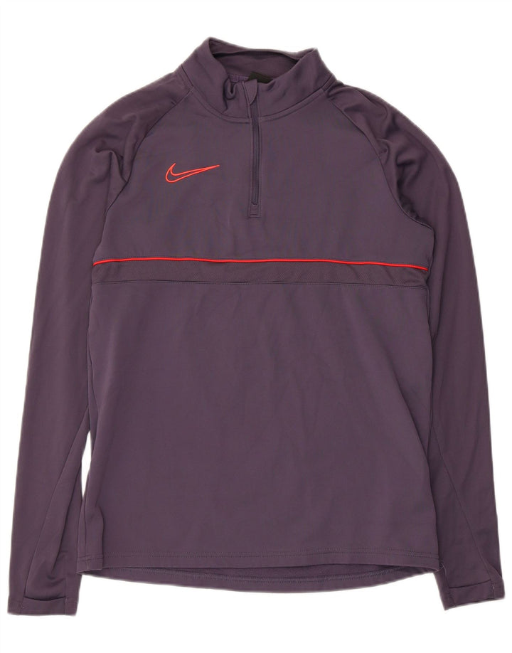 Nike Dri Fit Zip Collo Pullover Tuta Top da Uomo in Poliestere Viola