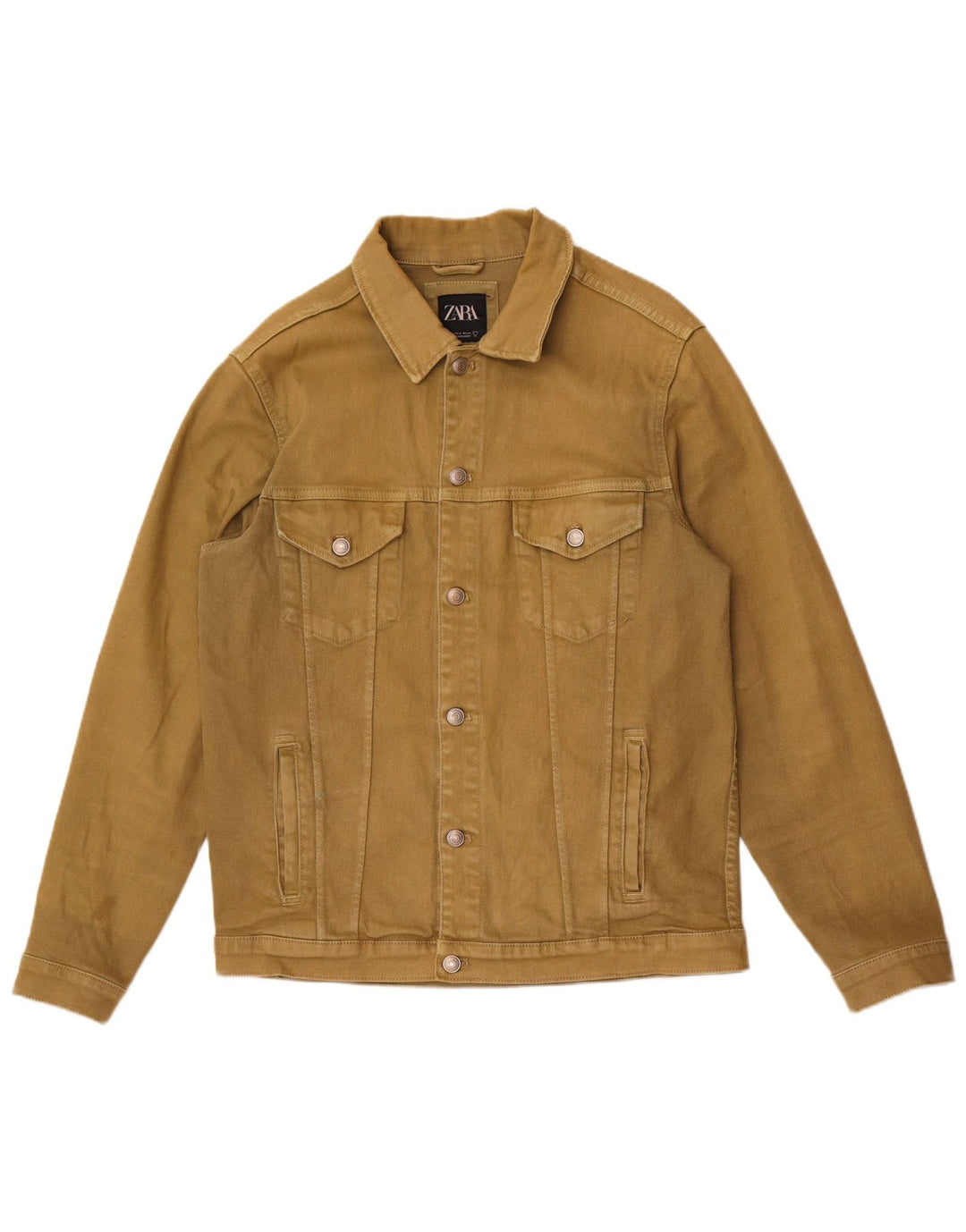 Giacca di jeans da uomo Zara UK 38 media kaki