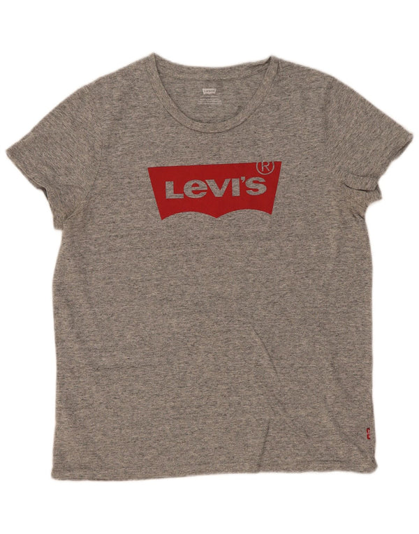 T-shirt grafica da donna Levi's Top UK 12 Grigio medio
