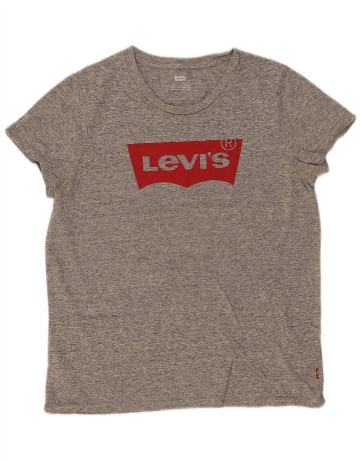 T-shirt grafica da donna Levi's Top UK 12 Grigio medio