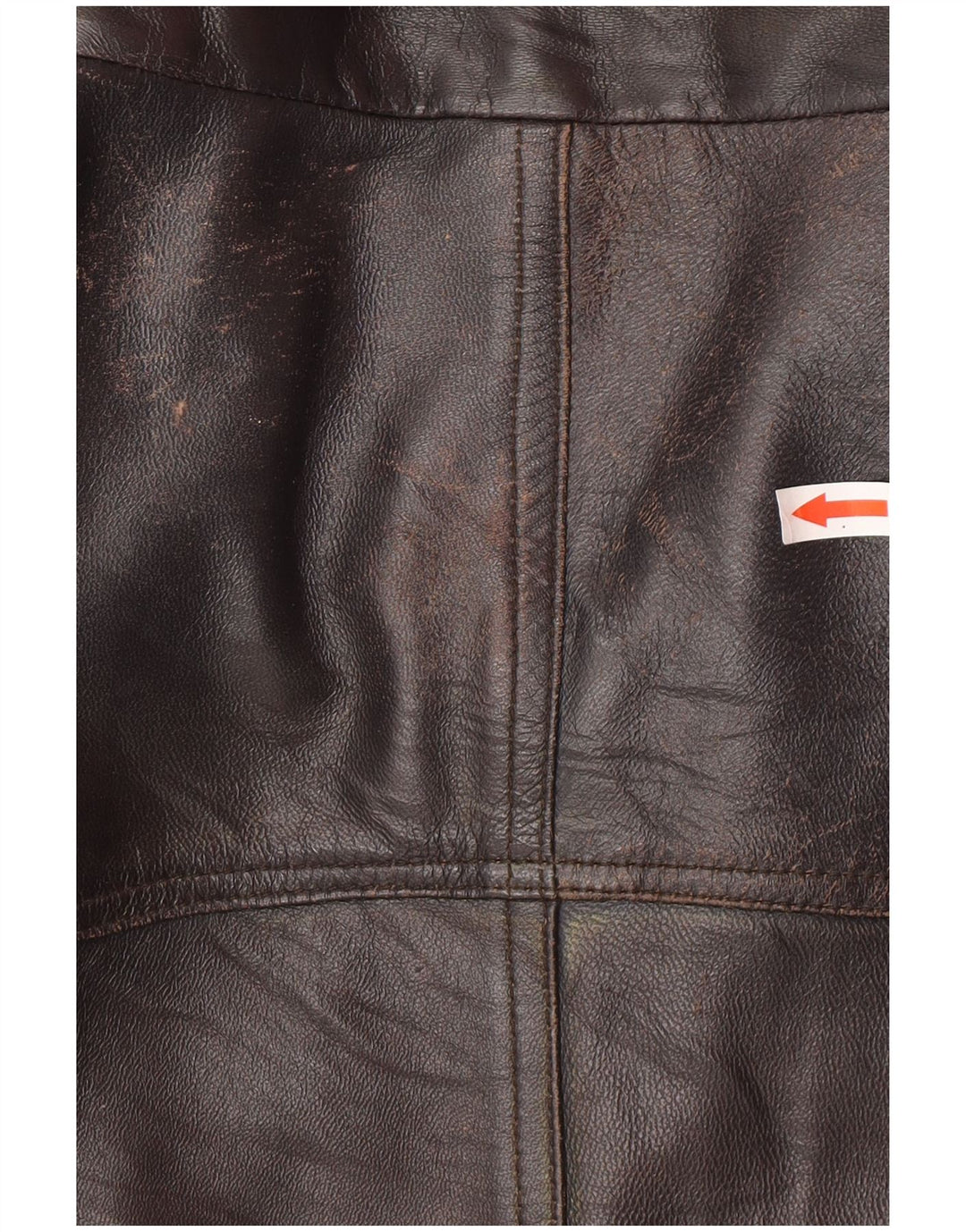 Giacca in pelle vintage da uomo UK 44 2XL Pelle nera