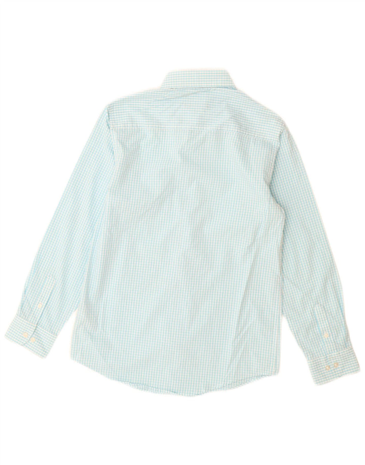 Camicia elasticizzata per ragazzi Izod 14-15 anni Large Blu in cotone a quadretti