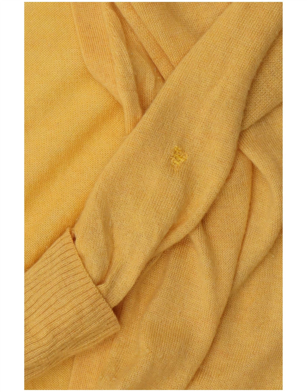 FAT FACE Maglione cardigan aperto lungo da donna UK 14 Lana gialla media