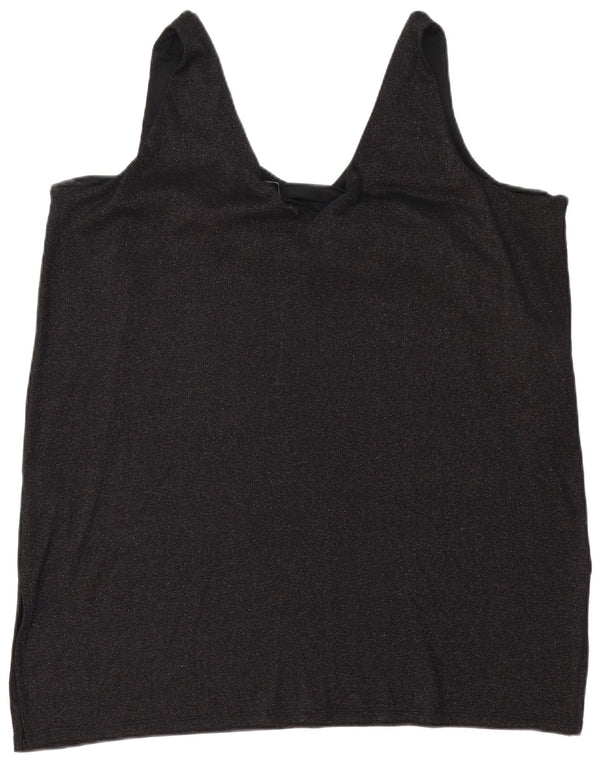 Abito a tunica senza maniche da donna Marks & Spencer UK 24 4XL Poliestere nero