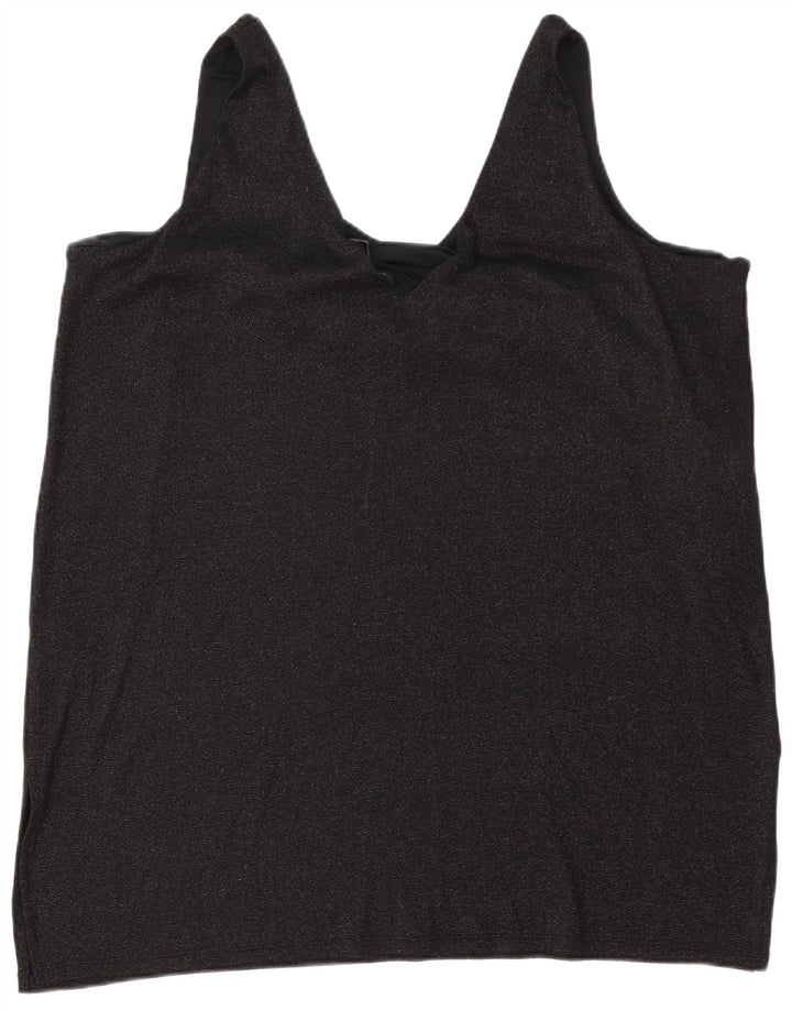 Abito a tunica senza maniche da donna Marks & Spencer UK 24 4XL Poliestere nero