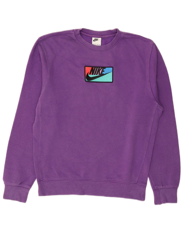 Felpa Nike da uomo con vestibilità regolare grafica, XS, cotone viola