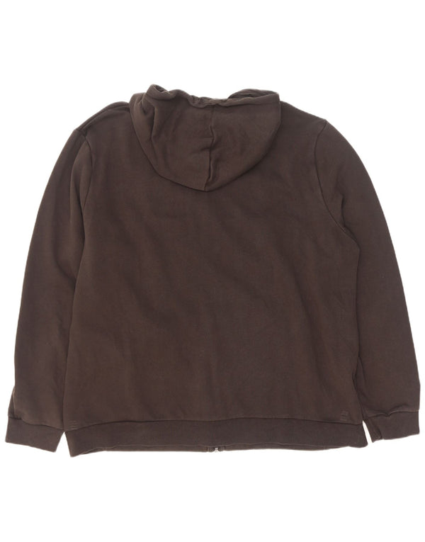 Felpa con cappuccio e zip grafica da uomo Puma 2XL in cotone color block nero